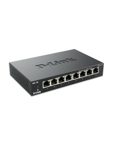 D-Link DGS-108 switch di rete Non gestito L2 Gigabit Ethernet (10 100 1000) Nero