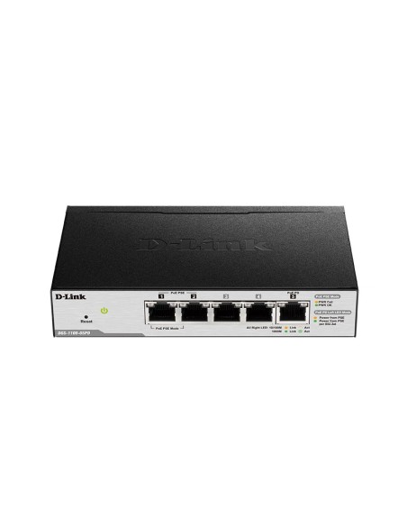 D-Link DGS-1100-05PD switch di rete Gestito L2 Gigabit Ethernet (10 100 1000) Supporto Power over Ethernet (PoE) Nero