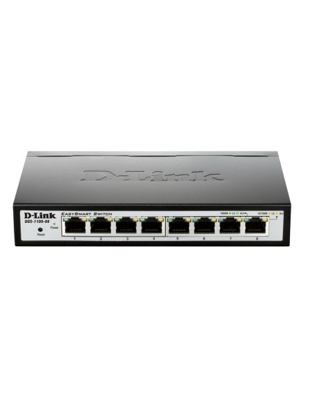 D-Link DGS-1100-08 switch di rete Gestito L2 Gigabit Ethernet (10 100 1000) Nero