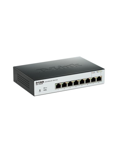 D-Link DGS-1100-08P switch di rete Gestito L2 Gigabit Ethernet (10 100 1000) Supporto Power over Ethernet (PoE) Nero