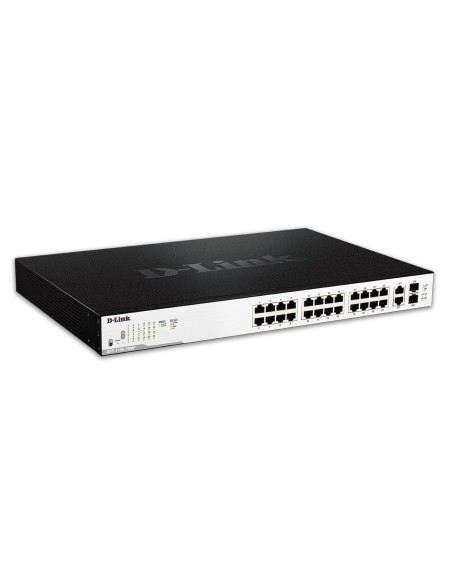 D-Link DGS-1100-26MP switch di rete Gestito L2 Gigabit Ethernet (10 100 1000) Supporto Power over Ethernet (PoE) 1U Nero