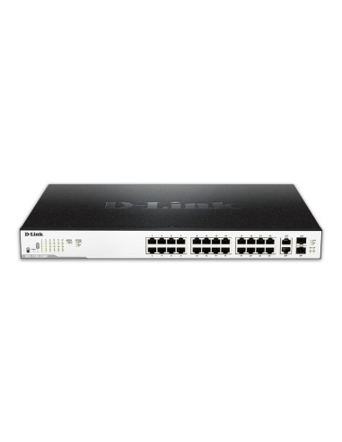 D-Link DGS-1100-26MP switch di rete Gestito L2 Gigabit Ethernet (10 100 1000) Supporto Power over Ethernet (PoE) 1U Nero