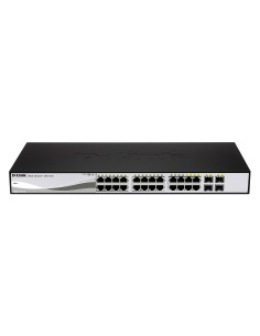 D-Link DGS-1210-24P switch di rete L2 Gigabit Ethernet (10 100 1000) Nero