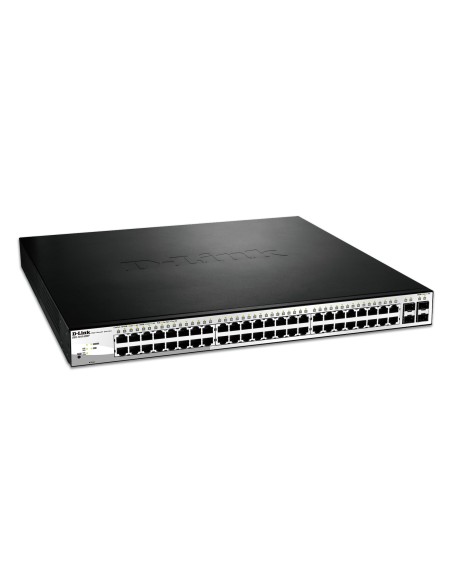 D-Link DGS-1210-52MP switch di rete Gestito L2 Gigabit Ethernet (10 100 1000) Supporto Power over Ethernet (PoE) 1U Nero