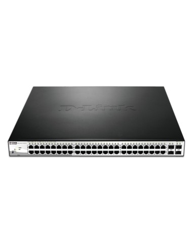 D-Link DGS-1210-52MP switch di rete Gestito L2 Gigabit Ethernet (10 100 1000) Supporto Power over Ethernet (PoE) 1U Nero