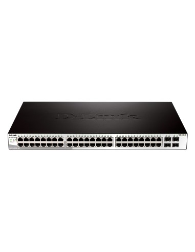 D-Link DGS-1210-52P switch di rete Gestito L2 Gigabit Ethernet (10 100 1000) Supporto Power over Ethernet (PoE) 1U Nero, Bianco