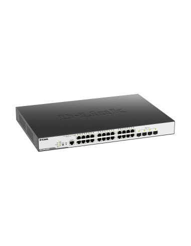 D-Link DGS-3000-28XMP switch di rete Gestito L2 Gigabit Ethernet (10 100 1000) Supporto Power over Ethernet (PoE) 1U Nero