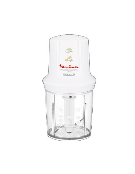 Moulinex DJ3001 Moulinette Compact, 270 W, 43 Decibel, plastica, Bianco