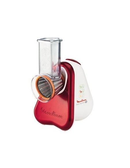 Moulinex Fresh Express DJ755G Affettatutto Grattugia Elettrico, 5 Funzioni di Taglio, 150 W, 1 Liter, 1 Decibel, plastica, Rosso