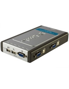D-Link DKVM-4U switch per keyboard-video-mouse (kvm) Grigio, Argento