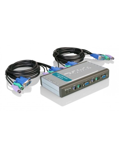 D-Link DKVM-4U switch per keyboard-video-mouse (kvm) Grigio, Argento