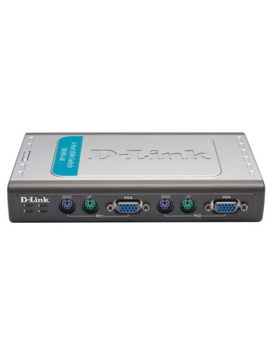 D-Link DKVM-4U switch per keyboard-video-mouse (kvm) Grigio, Argento