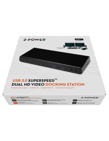 2-Power DOC0101A replicatore di porte e docking station per notebook Nero