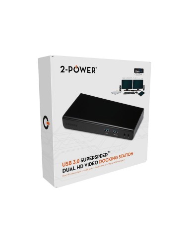 2-Power DOC0101A replicatore di porte e docking station per notebook Nero