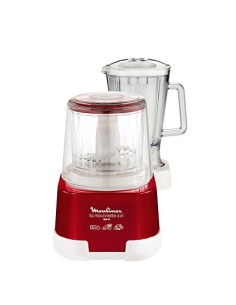 Moulinex DP805 robot da cucina 1000 W 0,55 L Rosso, Trasparente, Bianco
