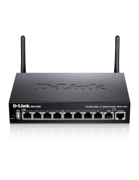 D-Link DSR-250N router wireless Gigabit Ethernet Banda singola (2.4 GHz) Nero