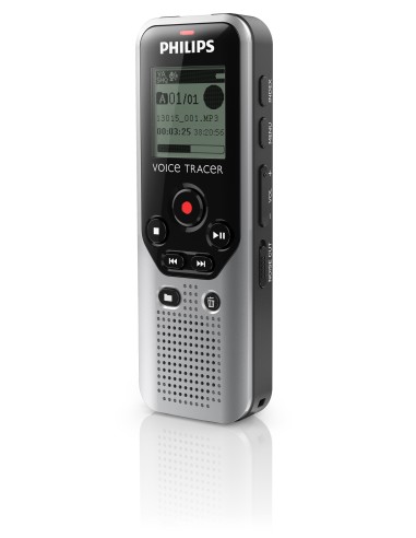 Philips Voice Tracer 1200 Memoria interna e scheda di memoria Nero, Argento