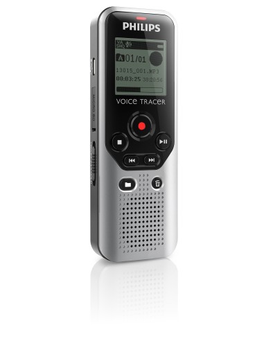 Philips Voice Tracer 1200 Memoria interna e scheda di memoria Nero, Argento