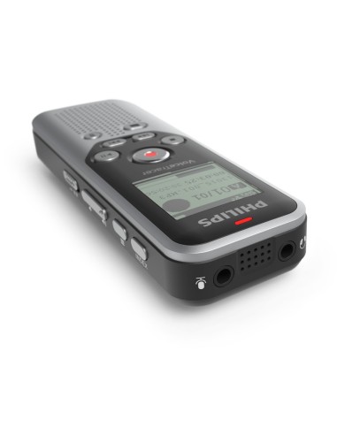 Philips DVT1250 dittafono Memoria interna e scheda di memoria Nero, Grigio