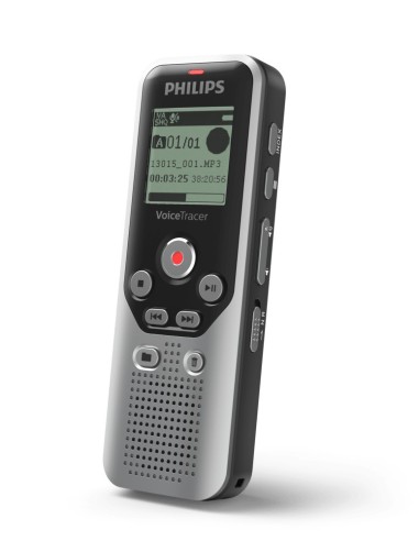 Philips DVT1250 dittafono Memoria interna e scheda di memoria Nero, Grigio