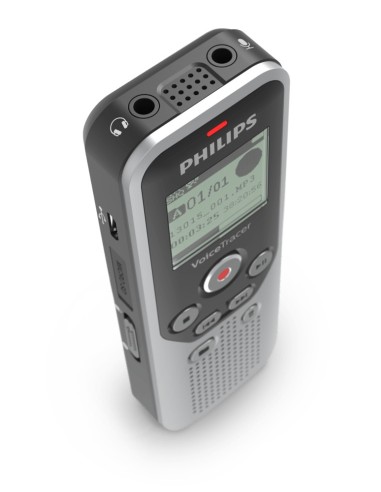 Philips DVT1250 dittafono Memoria interna e scheda di memoria Nero, Grigio