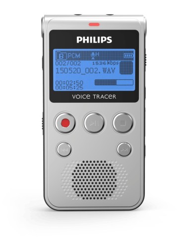 Philips Voice Tracer DVT1300 Memoria interna Nero, Argento