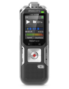 Philips Voice Tracer DVT6010 Flash card Antracite, Argento