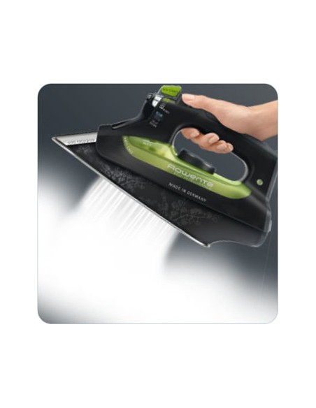 Rowenta DW6010 ferro da stiro Ferro da stiro a secco e a vapore Piastra Microsteam 400 2400 W Nero, Verde