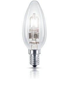 Philips Classic alogeno 42 W (55 W) E14 cap Warm white Halogen candle bulb