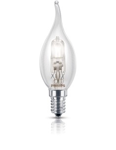 Philips Halogen Classic Lampadina alogena a oliva con punta ricurva 28 W (35 W), E14