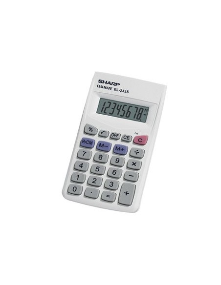 Sharp EL-233SB calcolatrice Tasca Calcolatrice di base Bianco