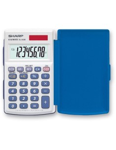 Sharp EL-243EB calcolatrice Tasca Calcolatrice di base Blu, Bianco