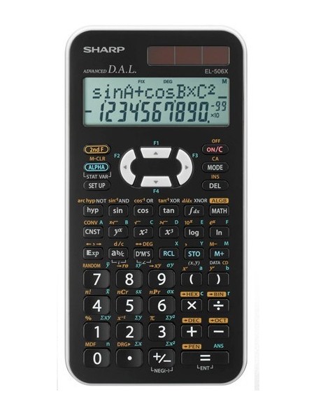 Sharp EL-506XB calcolatrice Tasca Calcolatrice scientifica Nero, Bianco