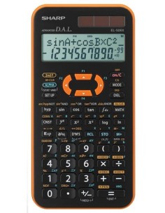 Sharp EL-506XB calcolatrice Tasca Calcolatrice scientifica Nero, Arancione
