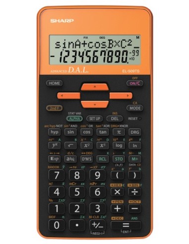 Sharp EL-509TS calcolatrice Tasca Calcolatrice scientifica Nero, Arancione