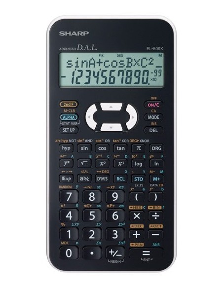 Sharp EL-509XB calcolatrice Tasca Calcolatrice scientifica Nero, Bianco
