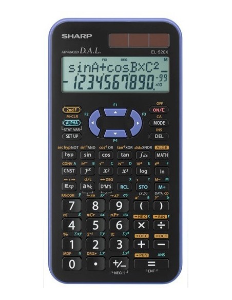 Sharp EL-520XB calcolatrice Tasca Calcolatrice scientifica Nero, Viola