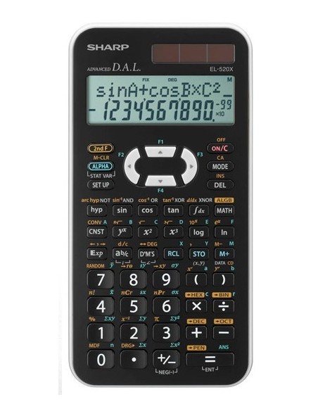 Sharp EL-520XB calcolatrice Tasca Calcolatrice scientifica Nero, Giallo