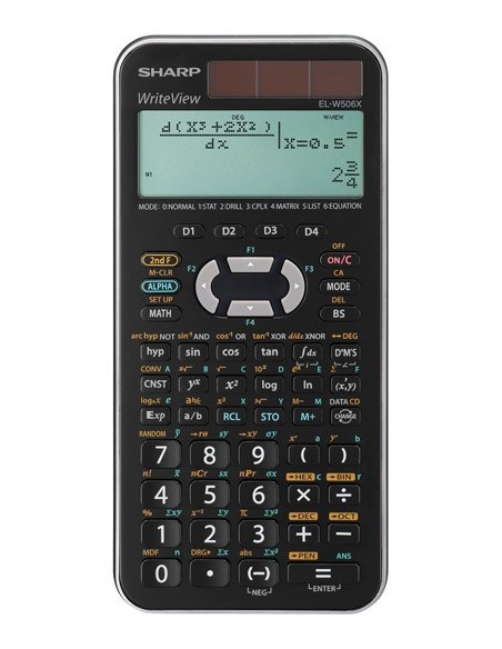 Sharp EL-W506XB-SL calcolatrice Tasca Calcolatrice scientifica Nero, Argento