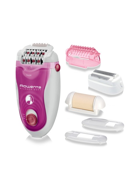 Rowenta Silence Soft EP5660 Epilatore, 24 pinzette, Rosa e Bianco