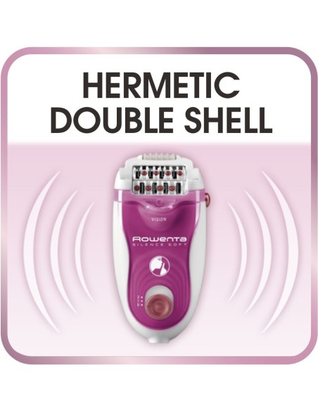 Rowenta Silence Soft EP5660 Epilatore, 24 pinzette, Rosa e Bianco
