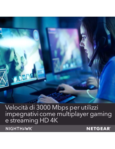 NETGEAR EX8000 router wireless Gigabit Ethernet Banda tripla (2.4 GHz 5 GHz 5 GHz) 4G Nero