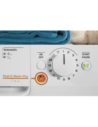 Indesit XWDE 961480X W lavasciuga Libera installazione Caricamento frontale Bianco