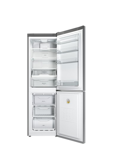 Indesit LI80 FF2O X B frigorifero con congelatore Libera installazione 301 L Grigio, Acciaio inossidabile