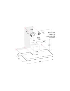 Hotpoint HHBS 9.5 F AM X cappa aspirante Cappa aspirante a parete Acciaio inossidabile 581 m³ h C 2