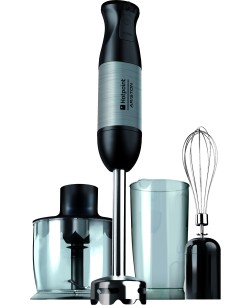 Hotpoint HB 0603 DXB0 frullatore 0,7 L Frullatore ad immersione 600 W Nero, Acciaio inossidabile