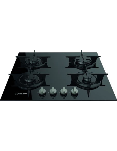 Indesit PR 642  I(BK) piano cottura Nero Da incasso 58 cm Gas 4 Fornello(i)