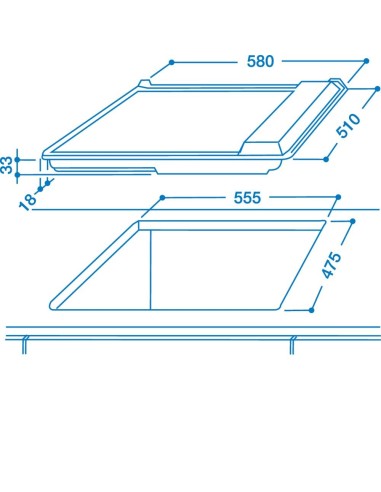 Indesit PR 642  I(BK) piano cottura Nero Da incasso 58 cm Gas 4 Fornello(i)