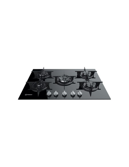 Indesit PR 752 W I(BK) piano cottura Nero Da incasso Gas 5 Fornello(i)