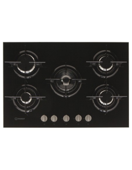 Indesit PR 752 W I(BK) piano cottura Nero Da incasso Gas 5 Fornello(i)